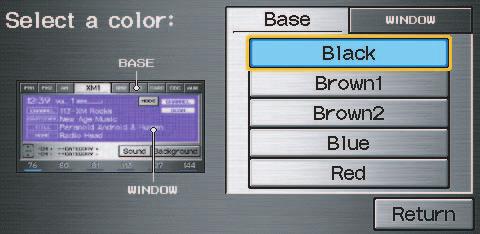 Choose White (factory default is Beige) as the Day color to obtain the best daytime display contrast.
