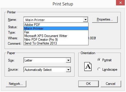 printer options. 4. Click to select the printer you want. 5.