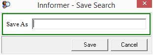 Search The Innformer Save Search window is displayed. 3.
