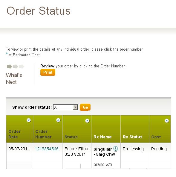 Order status allows the member to see where in the facility their order is at any specific time.