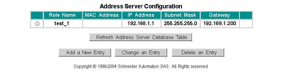 Create either a DHCP configuration (Role Name) or a BOOTP (Device MAC Address) configuration.