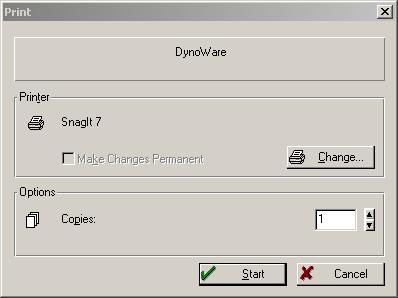 Reference After selecting OK, the Printer selection dialog will appear allowing the user to change the printer and select the number of copies to print.