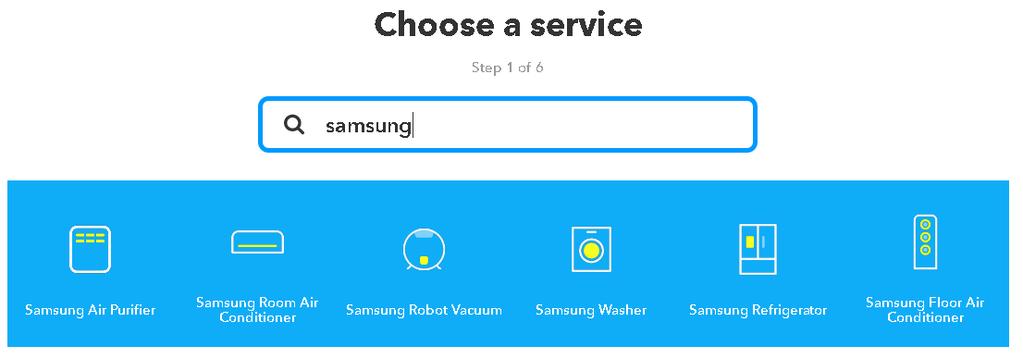 5. Type in samsung in the