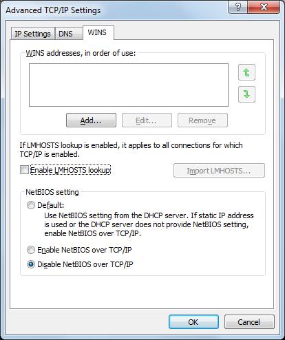 3.1 LK-114_SetupTool 3 5 Configure a NetBIOS setting on the [WINS] tab of the Advanced TCP/IP Settings window, then