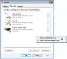 * Enabling Stereo Mix If the HD Audio Manager does not display the recording device you wish to use,