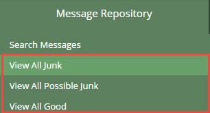 Viewing all messages The administrator is able to view messages that came into Xeams by each category.
