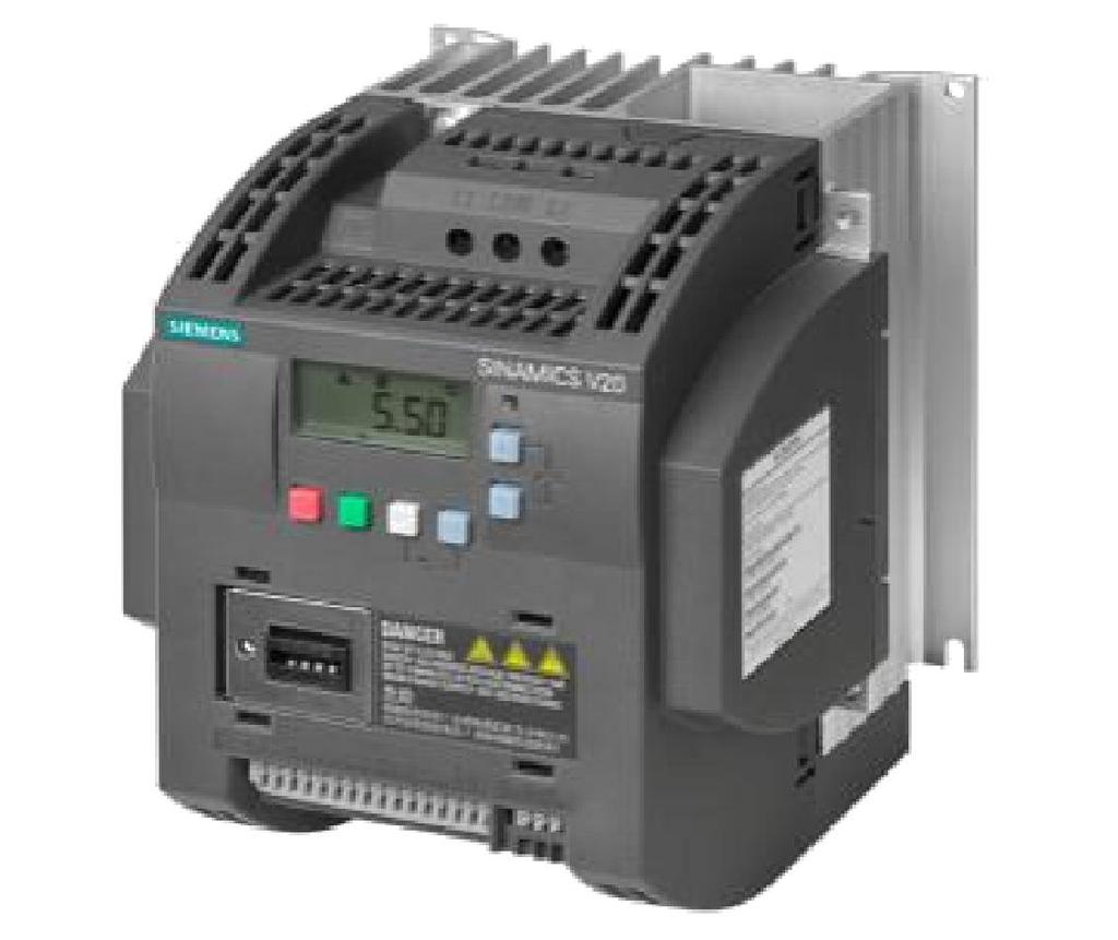 5kW Easy to use Parameter loading without power supply Application and connection macros for quick commissioning Keep running mode