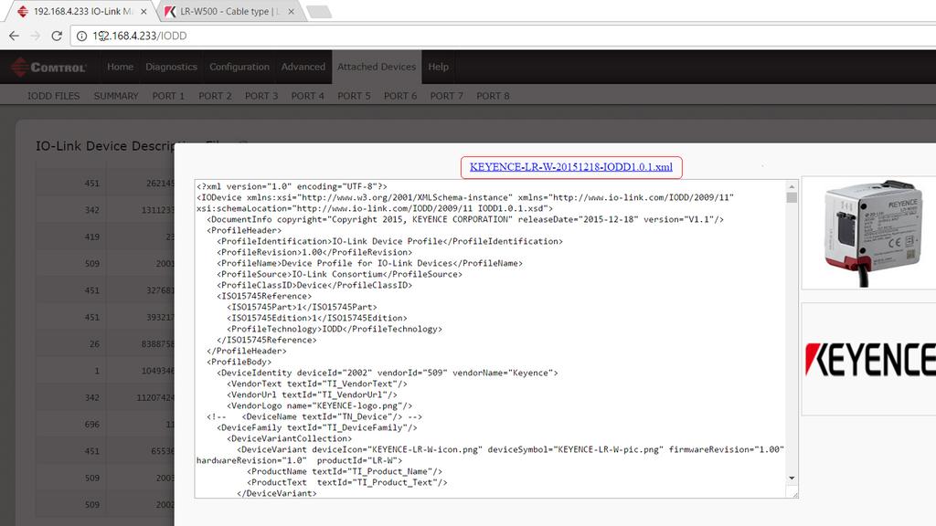 8. Optionally, click the hyperlink to view the xml file in your browser.