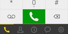 Incoming call that was answered Missed incoming call
