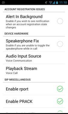 Bria Android Edition User Guide 5.3 Advanced Settings When you changed an advanced setting, you may be prompted to apply the changes.
