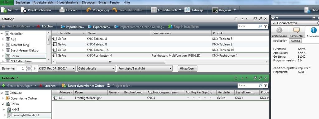 3 Programming 3.1 Preparation On www.knx-taster.de or in the ETS (V4.1 or higher) in the online catalog the latest version of the product database is ready for download.
