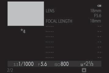 0mm COLOR SPACE srgb LENS MODULATION OPT. ON Playback and the Playback Menu 7 S.S1/4000 F5.