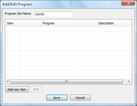Then, you can create a program set for you to categorize your