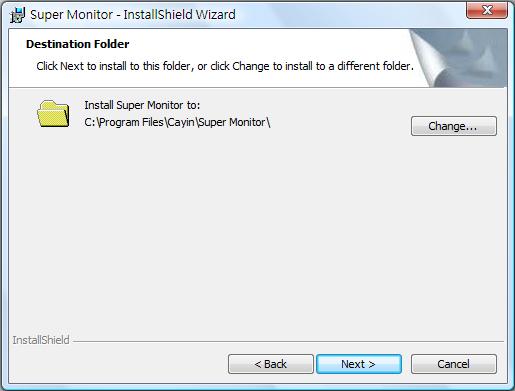 444 Give the installation folder path of SuperMonitor.