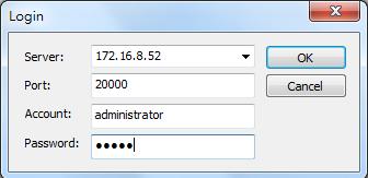 Please note the username here must already be created in the section Access Control > Account of the CMS server with Allow SuperMonitor to Monitor this CMS enabled.