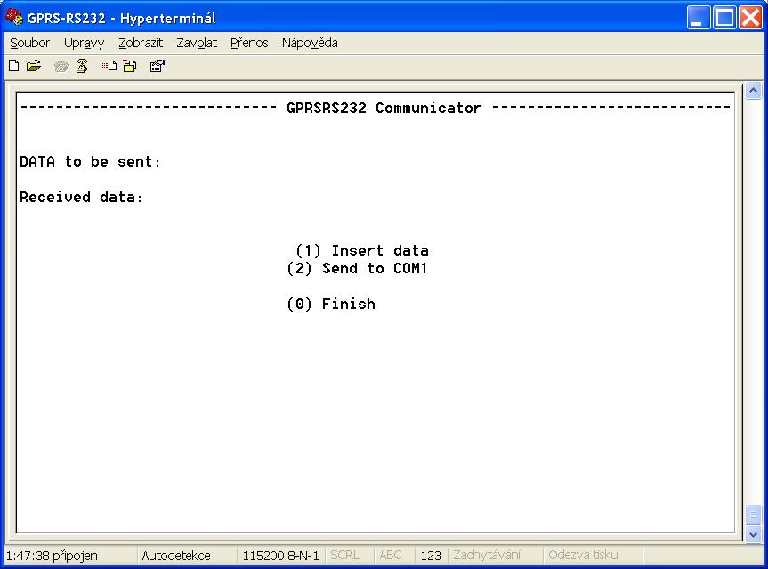 RS232 console Serves for confirming the connection functionality of the communicator and customer device on COM1.