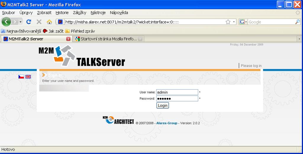 Monitoring with M2MTalk server For monitoring status of all communicators and PCs you can use the services of M2MTalkServer.