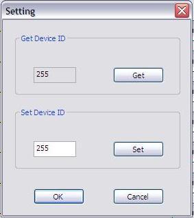 Only the same device id or 255 can get the command you sent. Press OK.