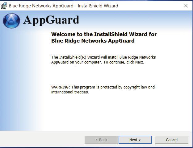 Installing AppGuard Overview 1. To run the installation program, logon as a user with local administrator rights on the system.