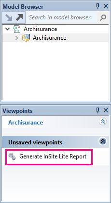 over and over again. The viewpoint is presented in the Viewpoints pane. Example: To save the report as viewpoint, follow these steps: 1.
