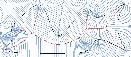 Voronoi diagram of 20 generating points Incremental construction O(n) Divide
