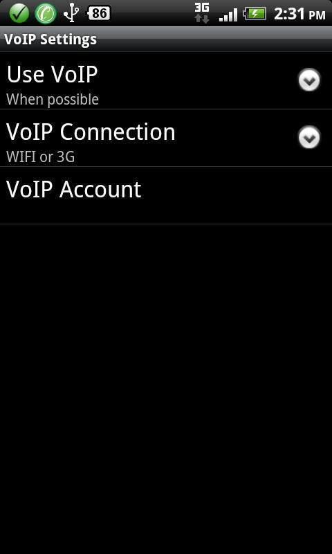5. VoIP Settings Users are able to configure the application App Mode, Use VOIP and Connect by controls.