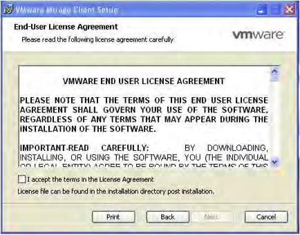 The End-User License Agreement window appears.