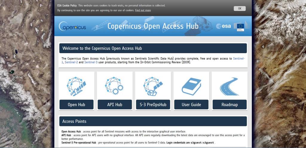 4 Step by step 4.1 Data download ESA SciHUB In this step we will download the Sentinel-2A level 2A image from the Copernicus Open Access Hub using the online interface. Go to https://scihub.