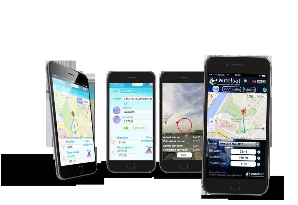 TRAINING APPS The KA-SAT Pointer app Allows installers to programme and point a VSAT system using a smartphone or tablet.