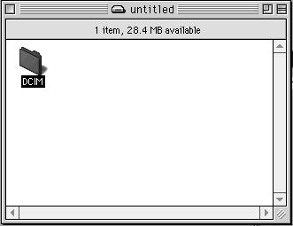 Macintosh SAVING IMAGES FROM YOUR CAMERA ON THE PC 2 Double-click on the [DCIM] icon and open the folder.