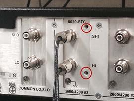 You can use the following Keithley Instruments cables to connect to this card: Model 7078-TRX-* Model 4200-TRX-* Installing the Model 8020-TLV protective cover The Model 8020-STC is supplied with the