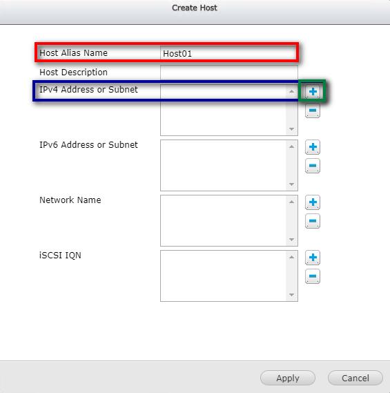 3. Enter the name of the host you want to add in the "Host Alias Name" field and click + on the right