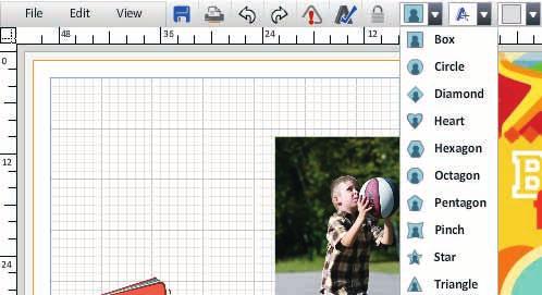 Pages You can use the MBO Page Designer to edit photo boxes and create exciting photo shapes on your layout.