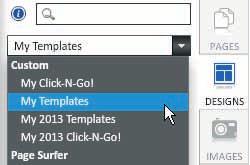 Saving pages as templates allows you to quickly apply the same design to another page.