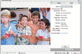Manually added faces can not be automatically matched against other detected faces. You can tag the faces with names using the same process as outlined above.