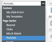 Select a template. Apply it by dragging and dropping it onto your page.