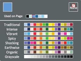 Mouse over the color square to easily see the category the color is listed under, and