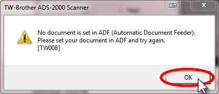 23. If you did not have a document ready in your scanner, click