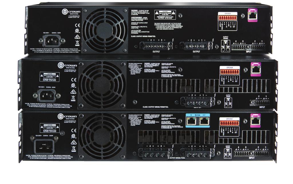 CDi DriveCore 4 600, 2 1200 and 4 1200BL models shown Specifications Input Sensitivity 8Ω 70Vrms 100Vrms Amp Model
