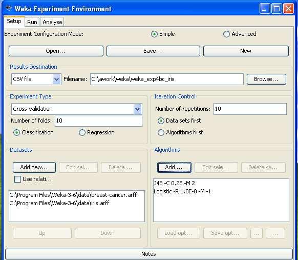 2 Weka Experimenter Click Select Attributes Choose an attribute evaluator e.g.