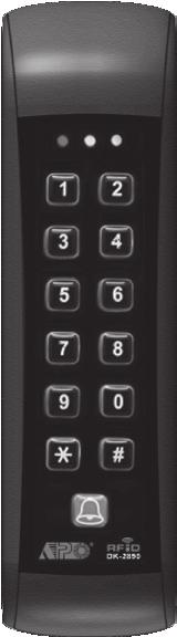 The keypad unit comes with a data I/O (data input and output) port for the connection with the APO s Access Controller DA-2800 for Split-decoded operation to up-grade its security level.