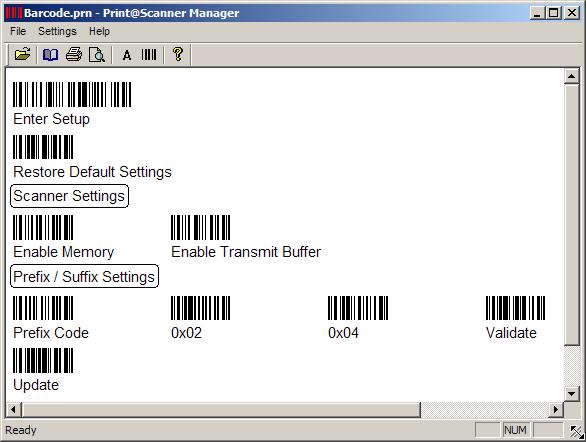 ScanManager User Guide Setup Barcodes Indication Enter Setup Scan this barcode to enter the configuration mode it will respond with six beeps (high-low tone repeats three times), and the LED