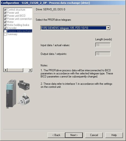 4.3 Configuring a SINAMICS drive in S7T Config Step Activity 11 Set the PROFIdrive telegram