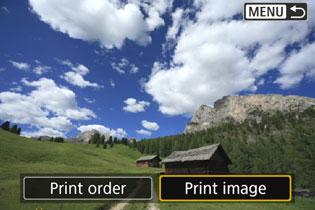 Printing Images Printing Images Individually Select and print images individually. 1 2 Select an image to print.
