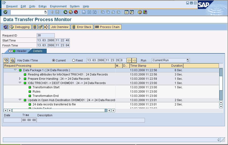 Figure 14 SAP offers a monitoring tool to verify if