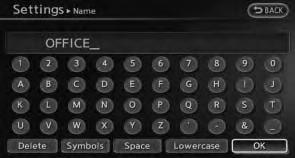 Highlight [Name] and push A character input screen is displayed. 1. Highlight [Voicetag] and push 3. A beep sounds, and the system enters the voice command reception mode. 4.