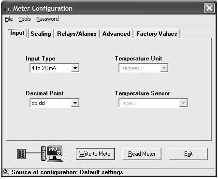 Input tab In the configuration window, click Input tab to view the input options.