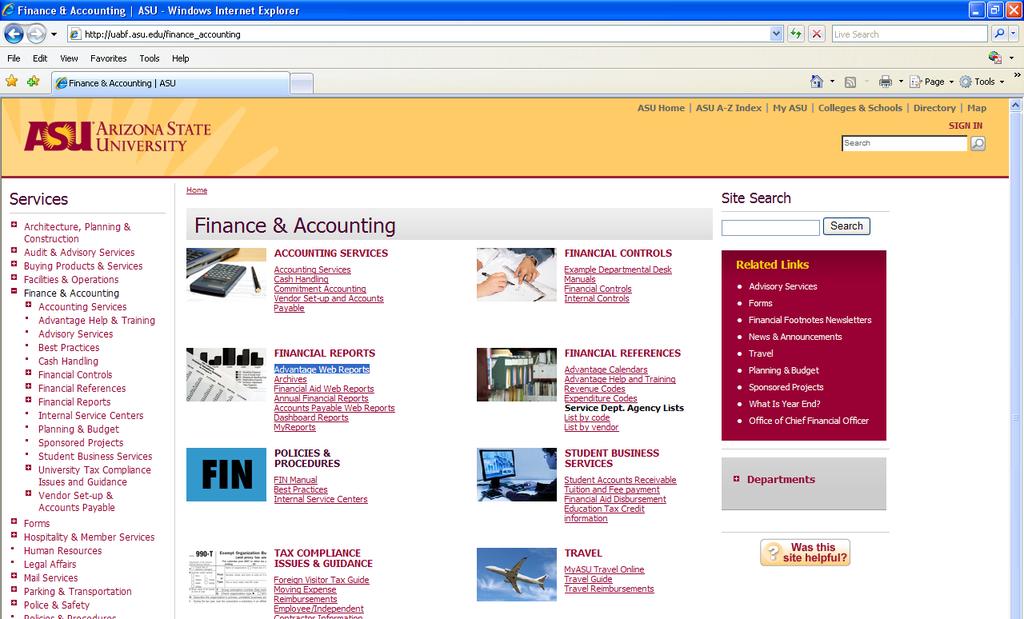 Advantage Web Reports To access the 611E Detail of Funding Uses by Agency/Org report: Type http://uabf.asu.