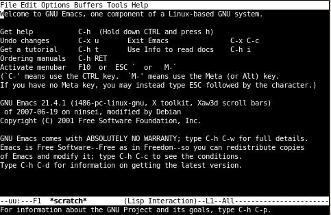 emacs Described in Section 4 of Unix