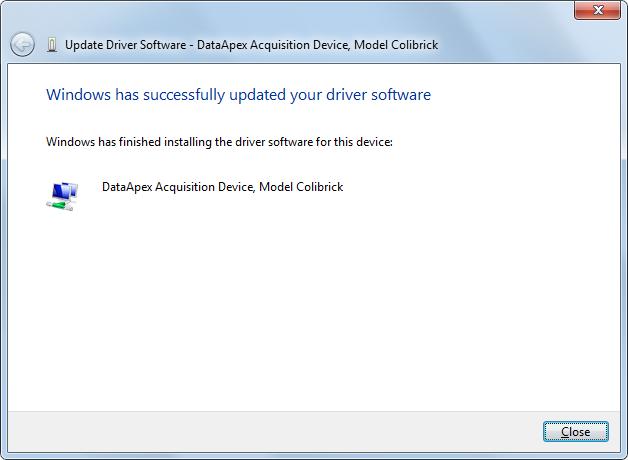 driver is installed.